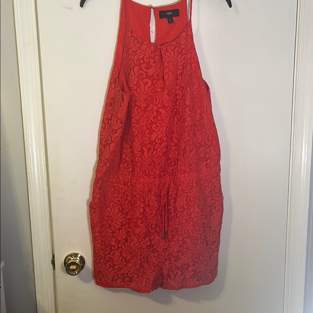 Mossimo Supply Co. Red Lace Mini Dress
